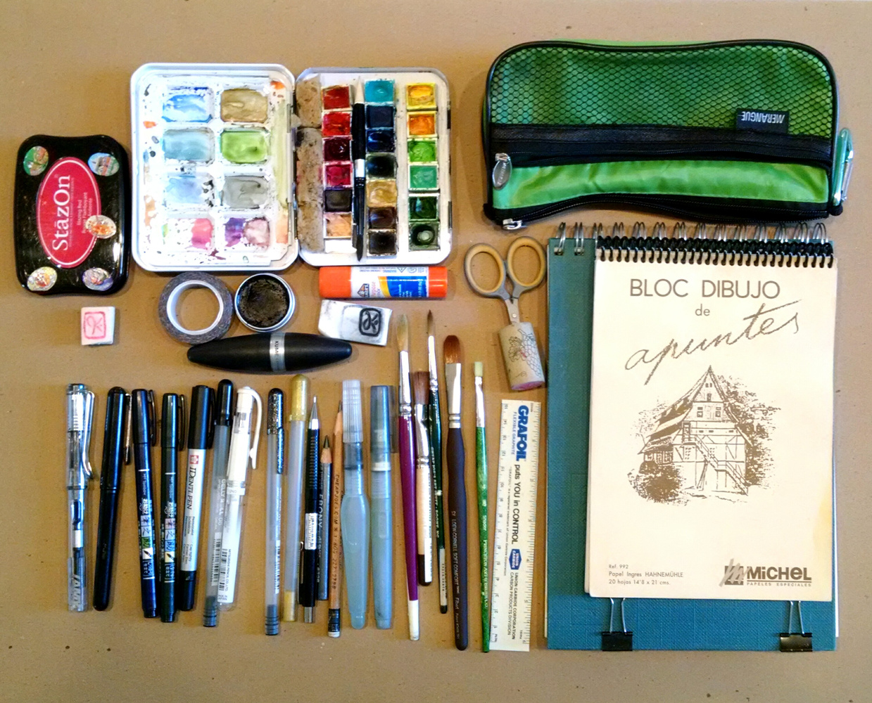 Sketching Supplies That I Took To The Urban Sketchers Symposium