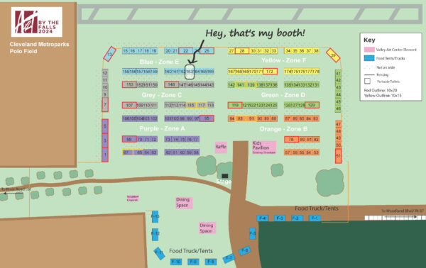 Art by the Fall 2024 booth map