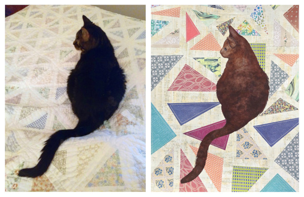 quilted kitty photo and collage